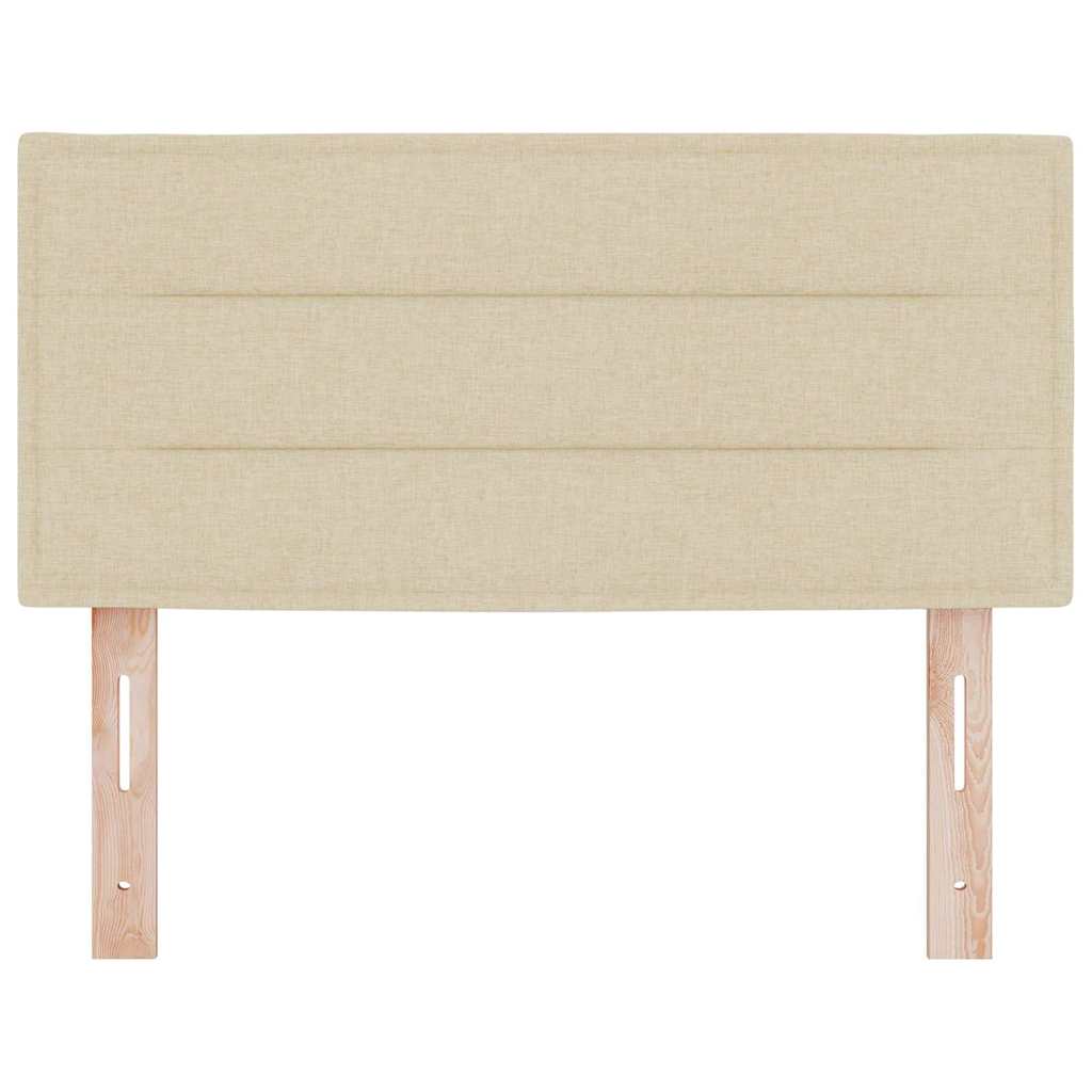LED Kopfteil mit LED-Lichtleisten Creme 90 cm Stoff