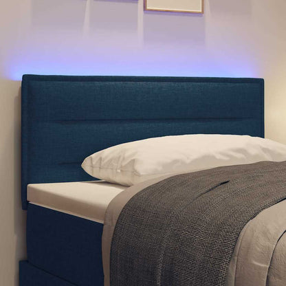 LED Kopfteil mit LED-Lichtleisten mit Kopfteil Blau 90 cm Stoff