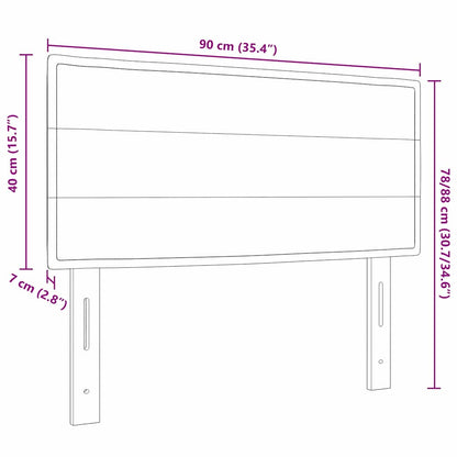 LED Kopfteil mit LED-Lichtleisten mit Kopfteil Blau 90 cm Stoff