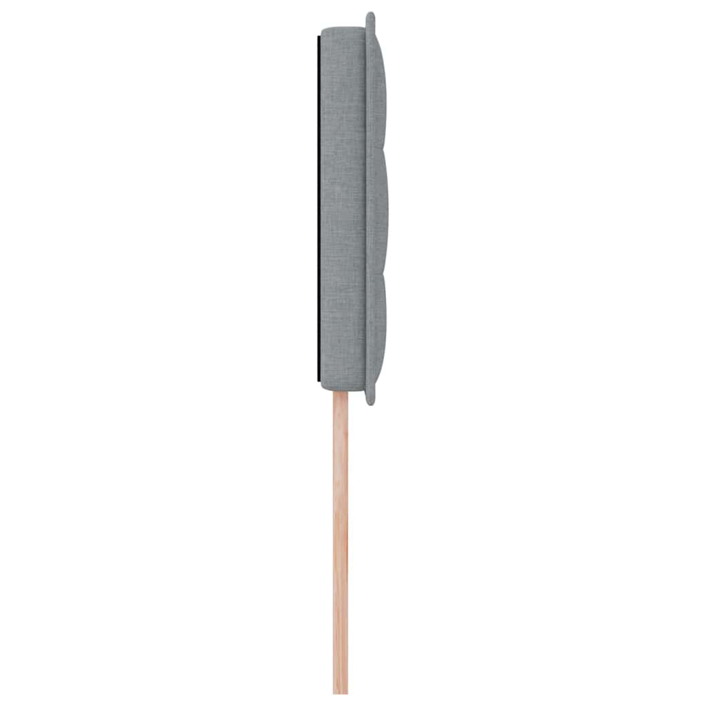 LED Kopfteil mit LED-Lichtleisten Hellgrau 100 cm Stoff