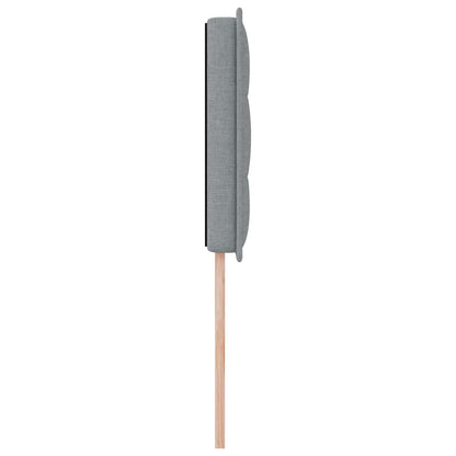 LED Kopfteil mit LED-Lichtleisten Hellgrau 100 cm Stoff