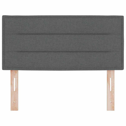 LED Kopfteil mit LED-Lichtleisten Dunkelgrau 100 cm Stoff