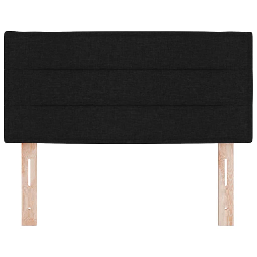 LED Kopfteil mit LED-Lichtleisten Schwarz 100 cm Stoff
