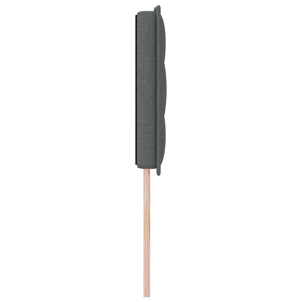 LED Kopfteil mit LED-Lichtleisten Dunkelgrau 144 cm Stoff