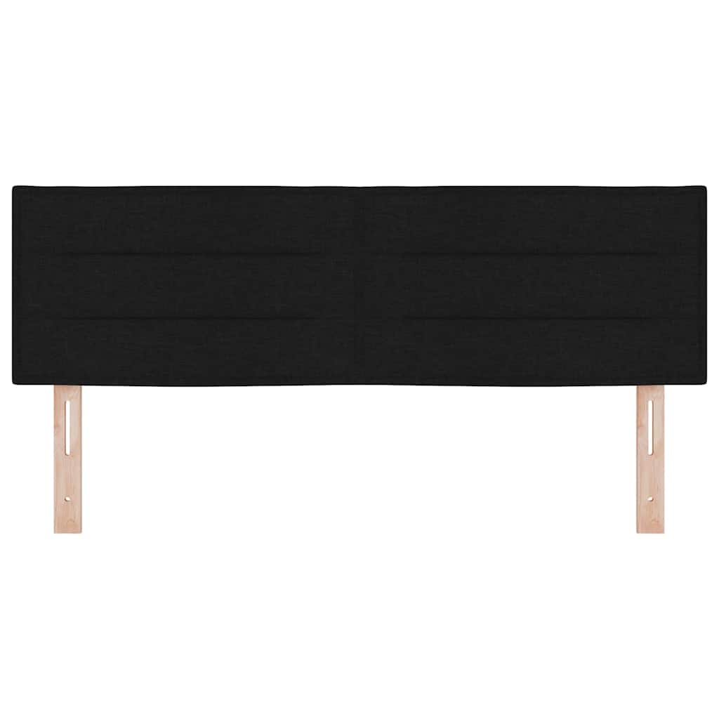 LED Kopfteil mit LED-Lichtleisten Schwarz 144 cm Stoff