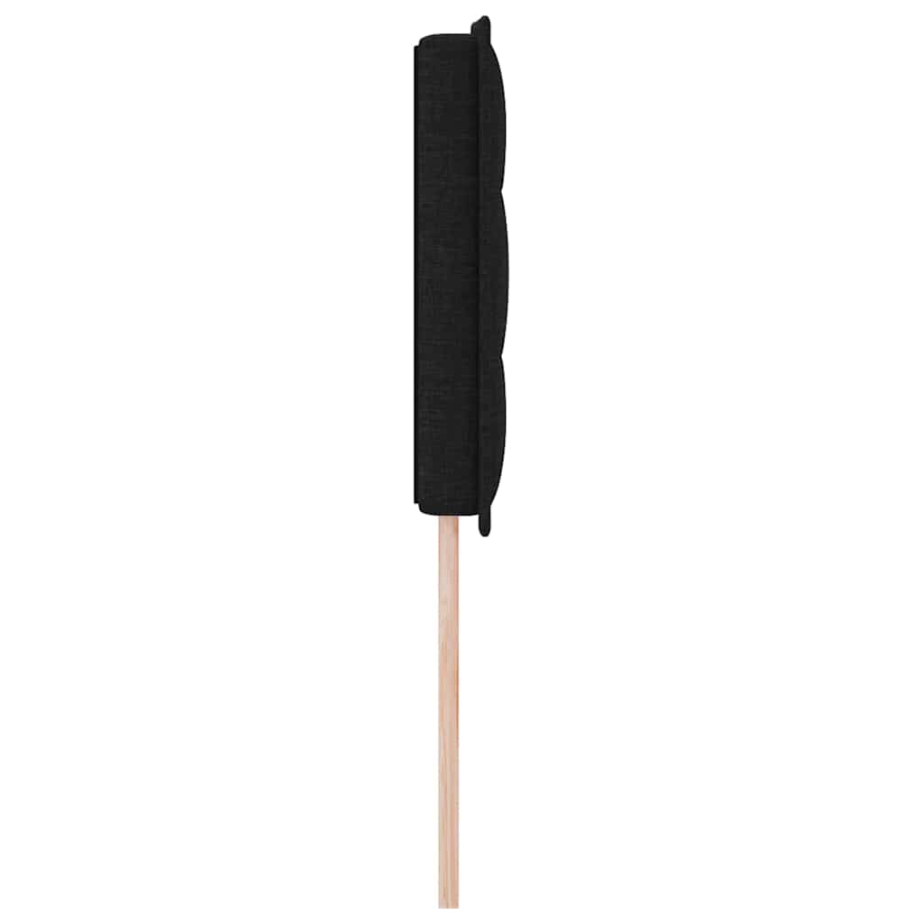 LED Kopfteil mit LED-Lichtleisten Schwarz 144 cm Stoff