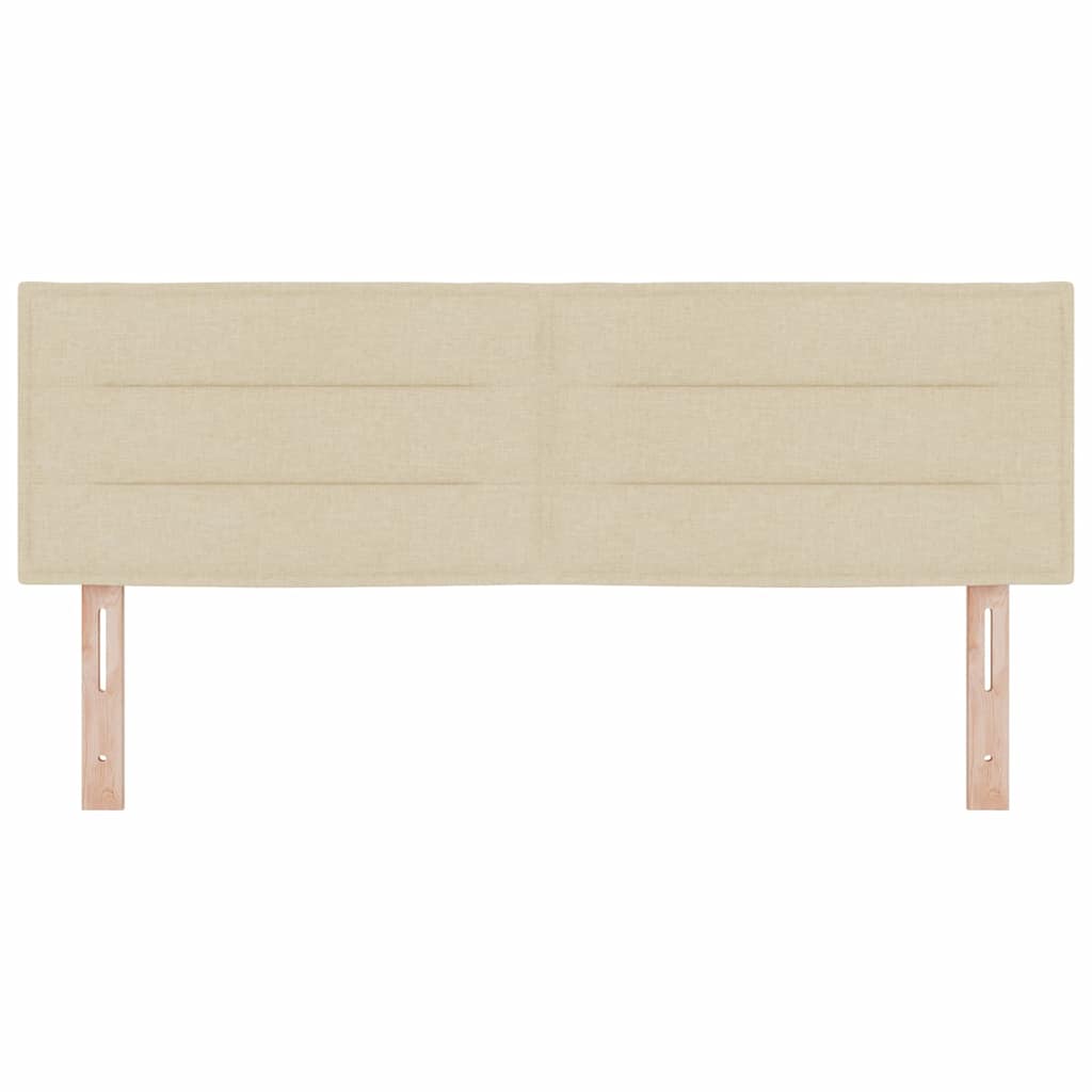 LED Kopfteil mit LED-Lichtleisten Creme 144 cm Stoff