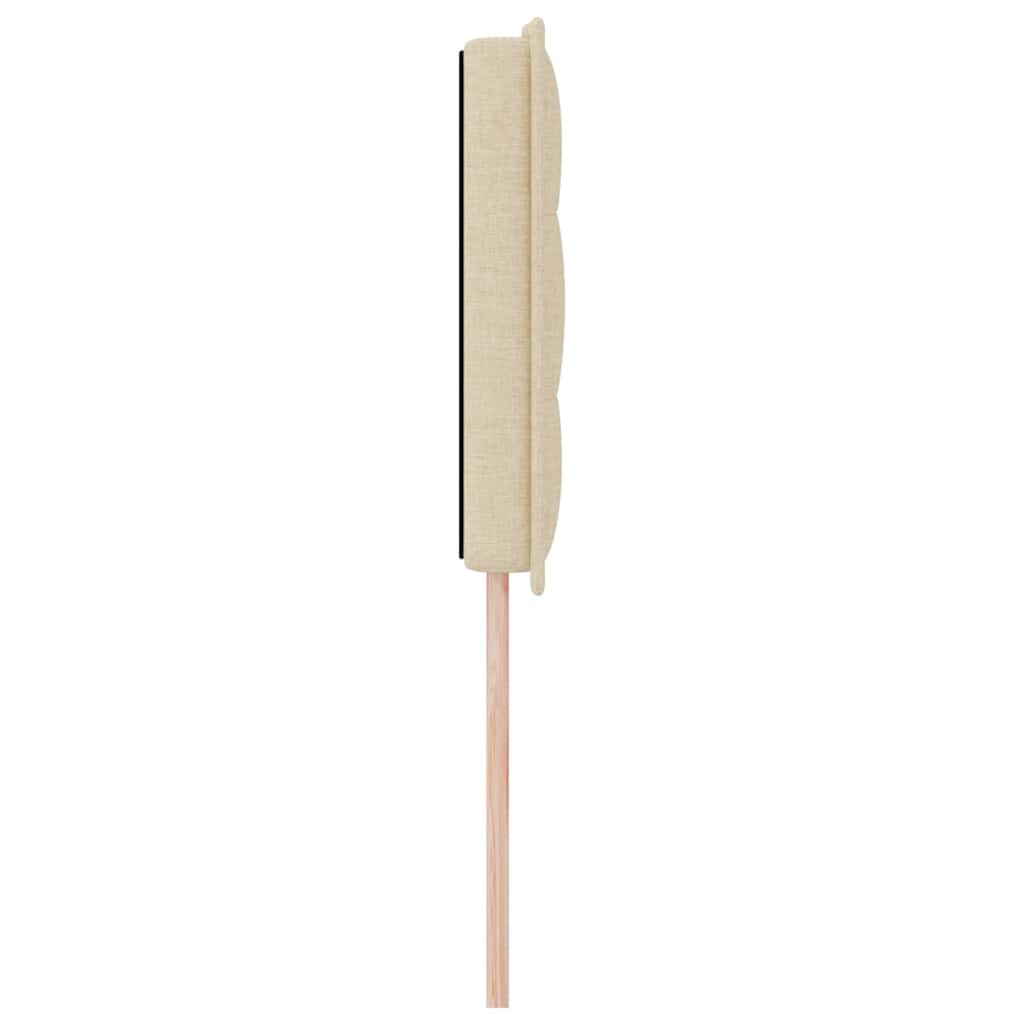 LED Kopfteil mit LED-Lichtleisten Creme 144 cm Stoff