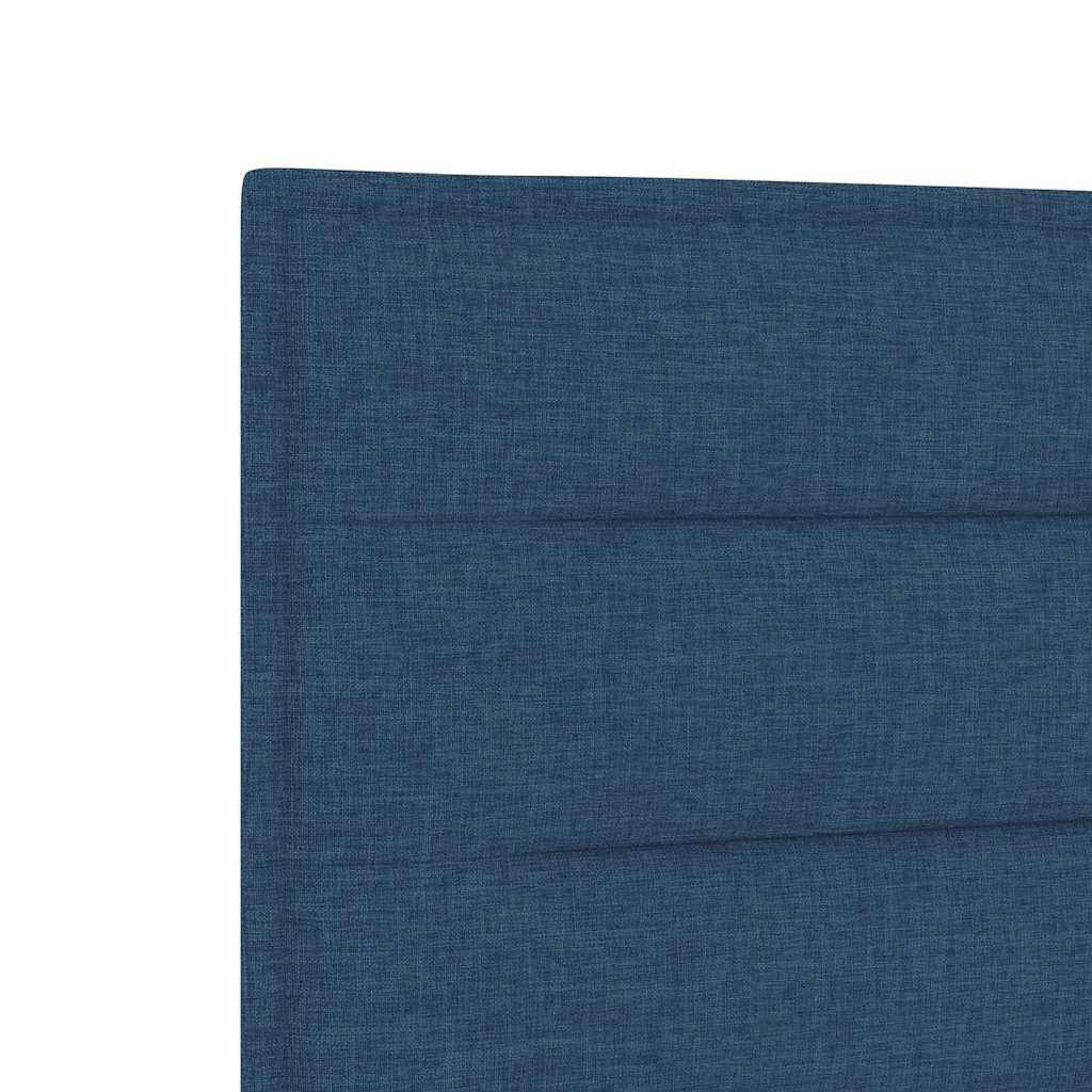 LED Kopfteil mit LED-Lichtleisten Blau 160 cm Stoff