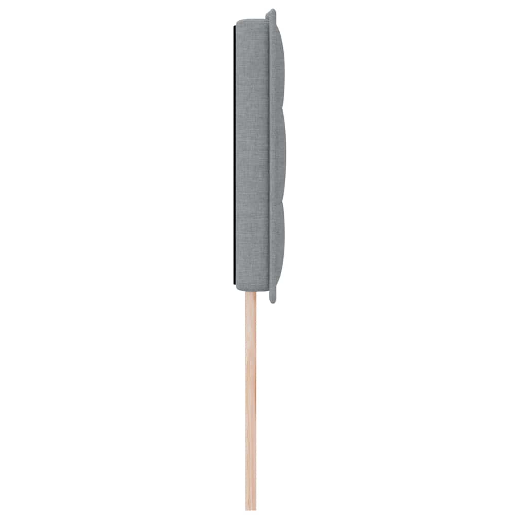 LED Kopfteil mit LED-Lichtleisten Hellgrau 180 cm Stoff