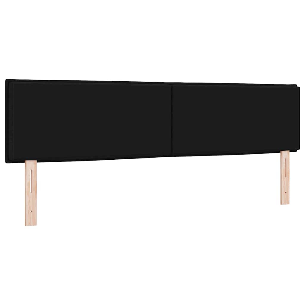 LED Kopfteil mit LED-Lichtleisten Schwarz 180 cm Stoff