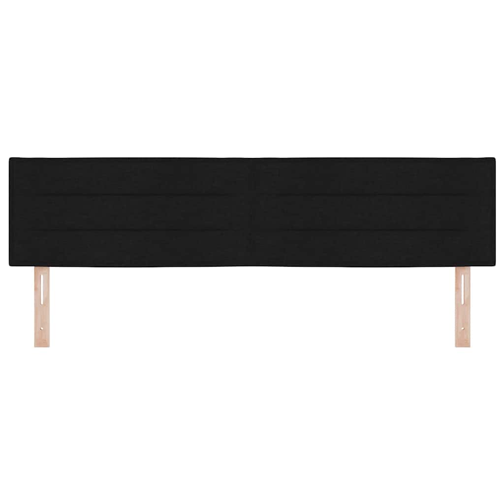 LED Kopfteil mit LED-Lichtleisten Schwarz 180 cm Stoff