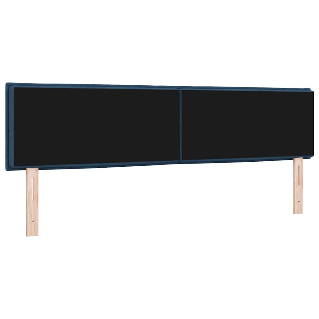 LED Kopfteil mit LED-Lichtleisten Blau 180 cm Stoff