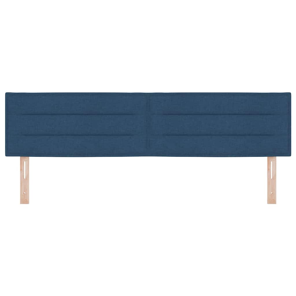 LED Kopfteil mit LED-Lichtleisten Blau 180 cm Stoff