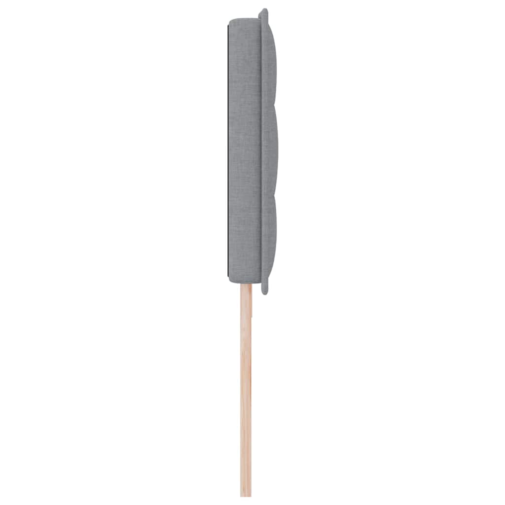 LED Kopfteil mit LED-Lichtleisten Hellgrau 200 cm Stoff