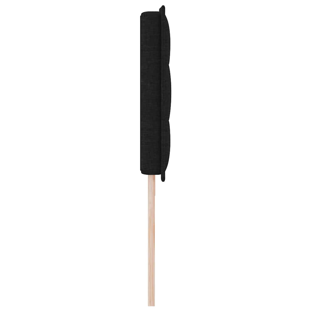 LED Kopfteil mit LED-Lichtleisten Schwarz 200 cm Stoff