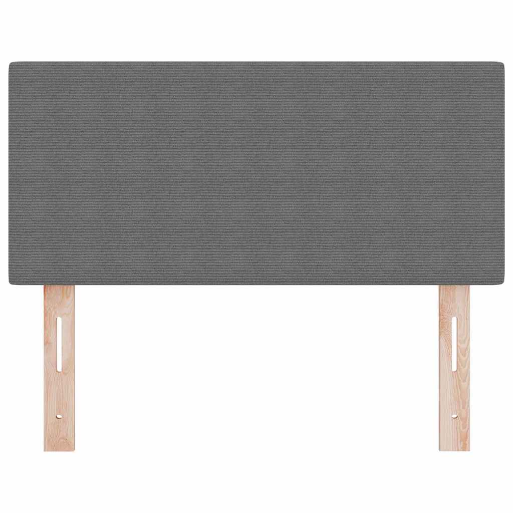 LED Kopfteil mit LED-Lichtleisten Hellgrau 90 cm Cordstoff