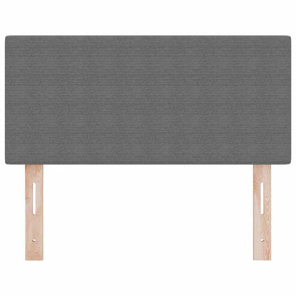 LED Kopfteil mit LED-Lichtleisten Hellgrau 90 cm Cordstoff