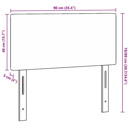 LED Kopfteil mit LED-Lichtleisten Creme 90 cm Cordstoff
