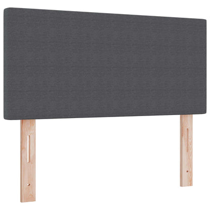 LED Kopfteil mit LED-Lichtleisten Dunkelgrau 100 cm Cordstoff