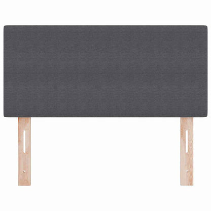 LED Kopfteil mit LED-Lichtleisten Dunkelgrau 100 cm Cordstoff