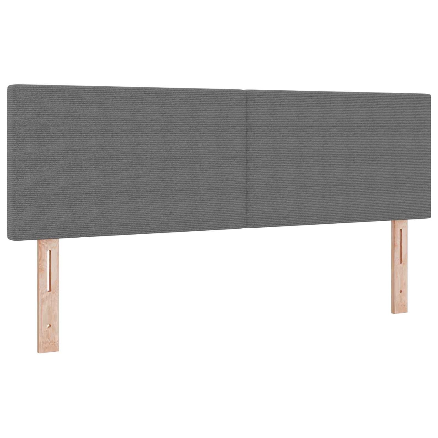 LED Kopfteil mit LED-Lichtleisten Hellgrau 144 cm Cordstoff
