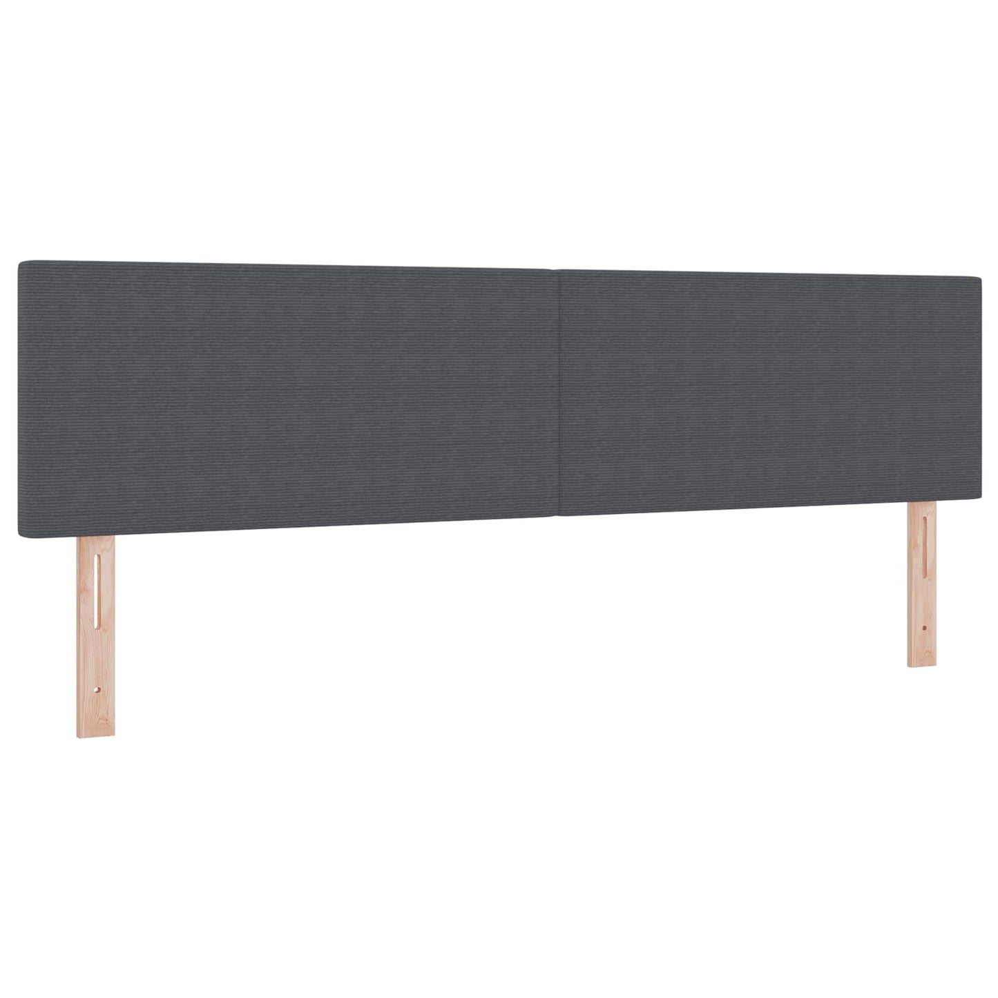 LED Kopfteil mit LED-Lichtleisten Dunkelgrau 180 cm Cordstoff