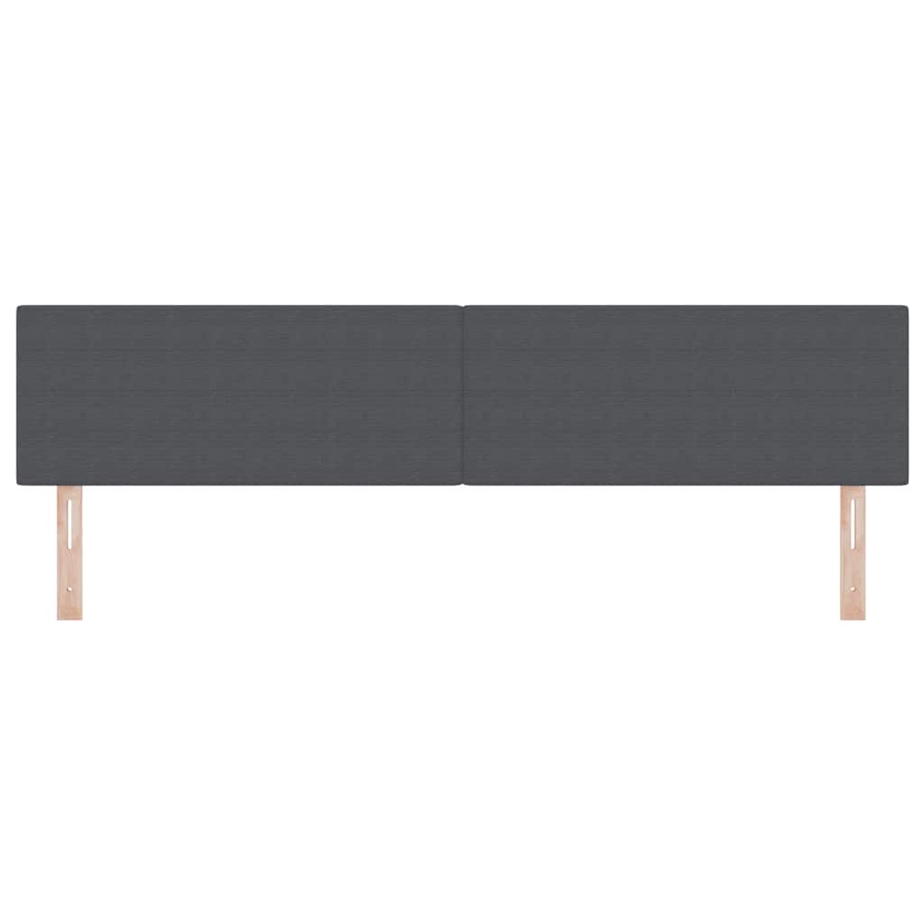 LED Kopfteil mit LED-Lichtleisten Dunkelgrau 200 cm Cordstoff