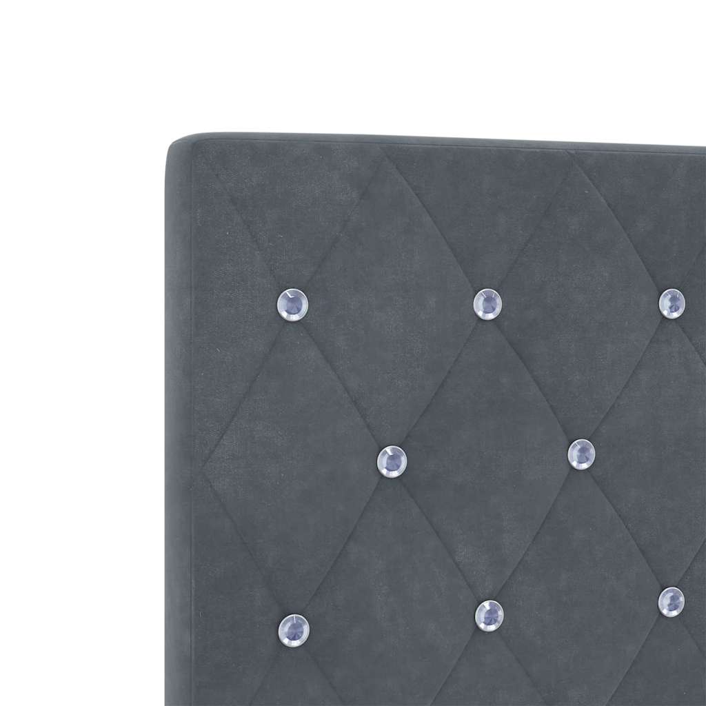 LED Kopfteil mit LED-Lichtleisten Dunkelgrau 80 cm Samt