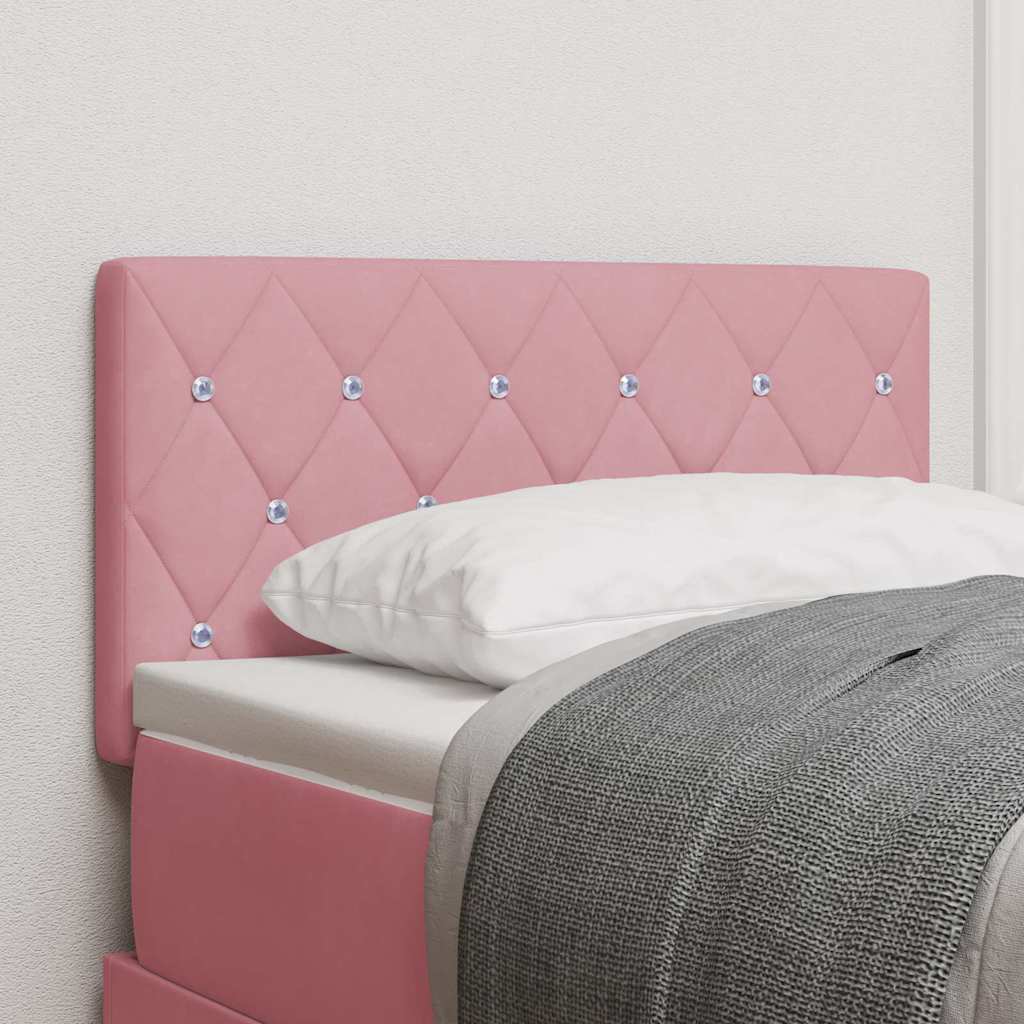 LED Kopfteil mit LED-Lichtleisten mit Kopfteil Rosa 80 cm Samt