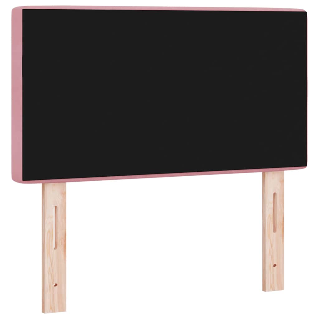 LED Kopfteil mit LED-Lichtleisten mit Kopfteil Rosa 80 cm Samt