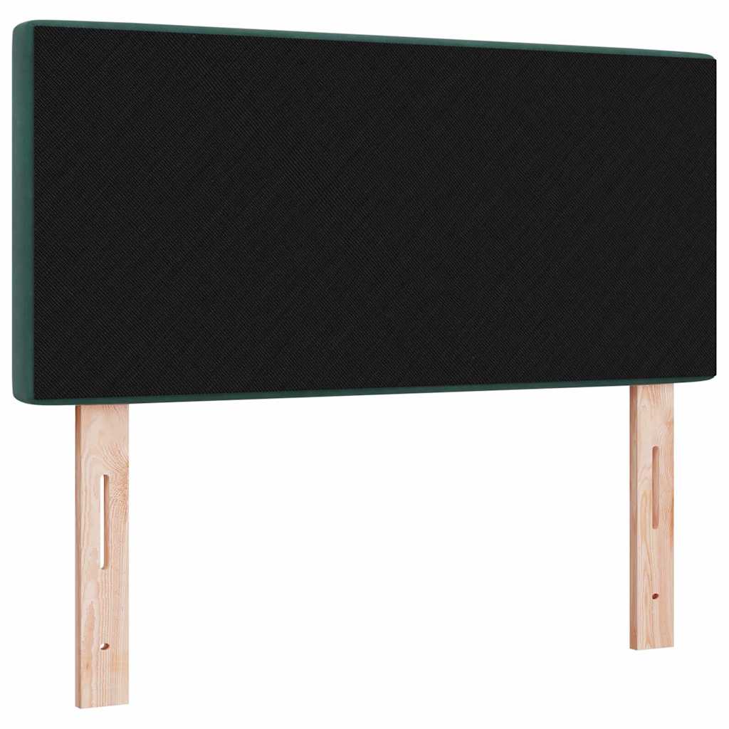LED Kopfteil mit LED-Lichtleisten Dunkelgrün 90 cm Samt