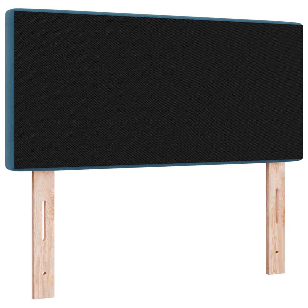 LED Kopfteil mit LED-Lichtleisten Dunkelblau 90 cm Samt