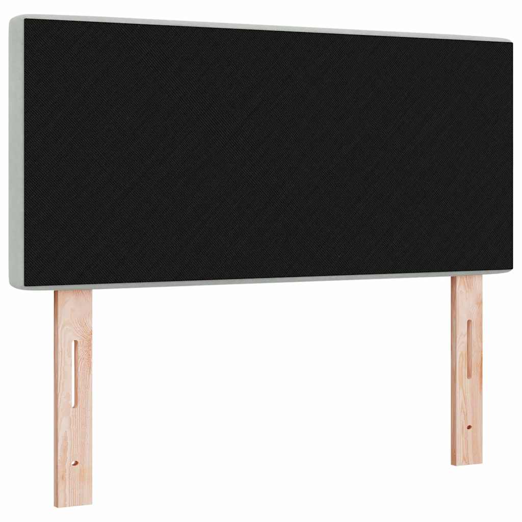 LED Kopfteil mit LED-Lichtleisten Hellgrau 100 cm Samt