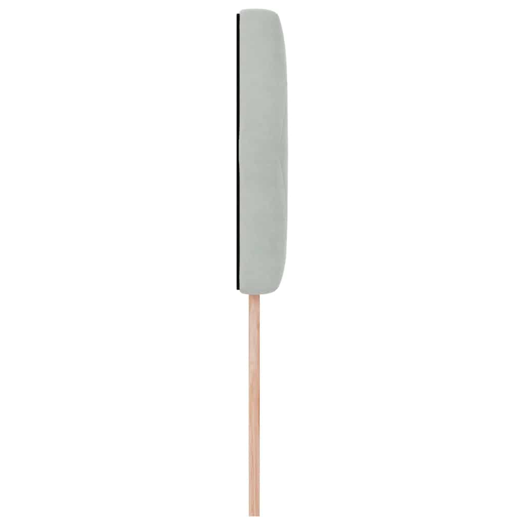 LED Kopfteil mit LED-Lichtleisten Hellgrau 100 cm Samt