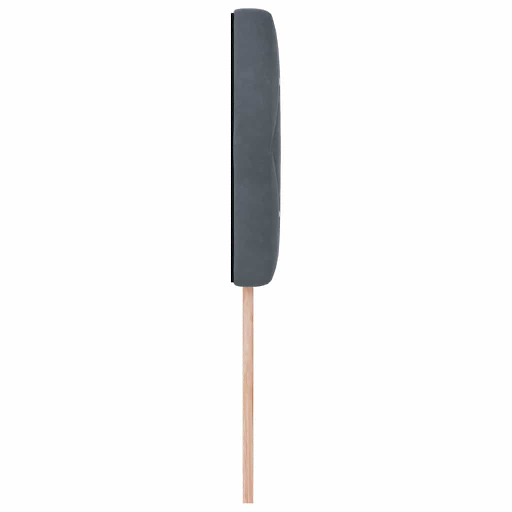 LED Kopfteil mit LED-Lichtleisten Dunkelgrau 100 cm Samt