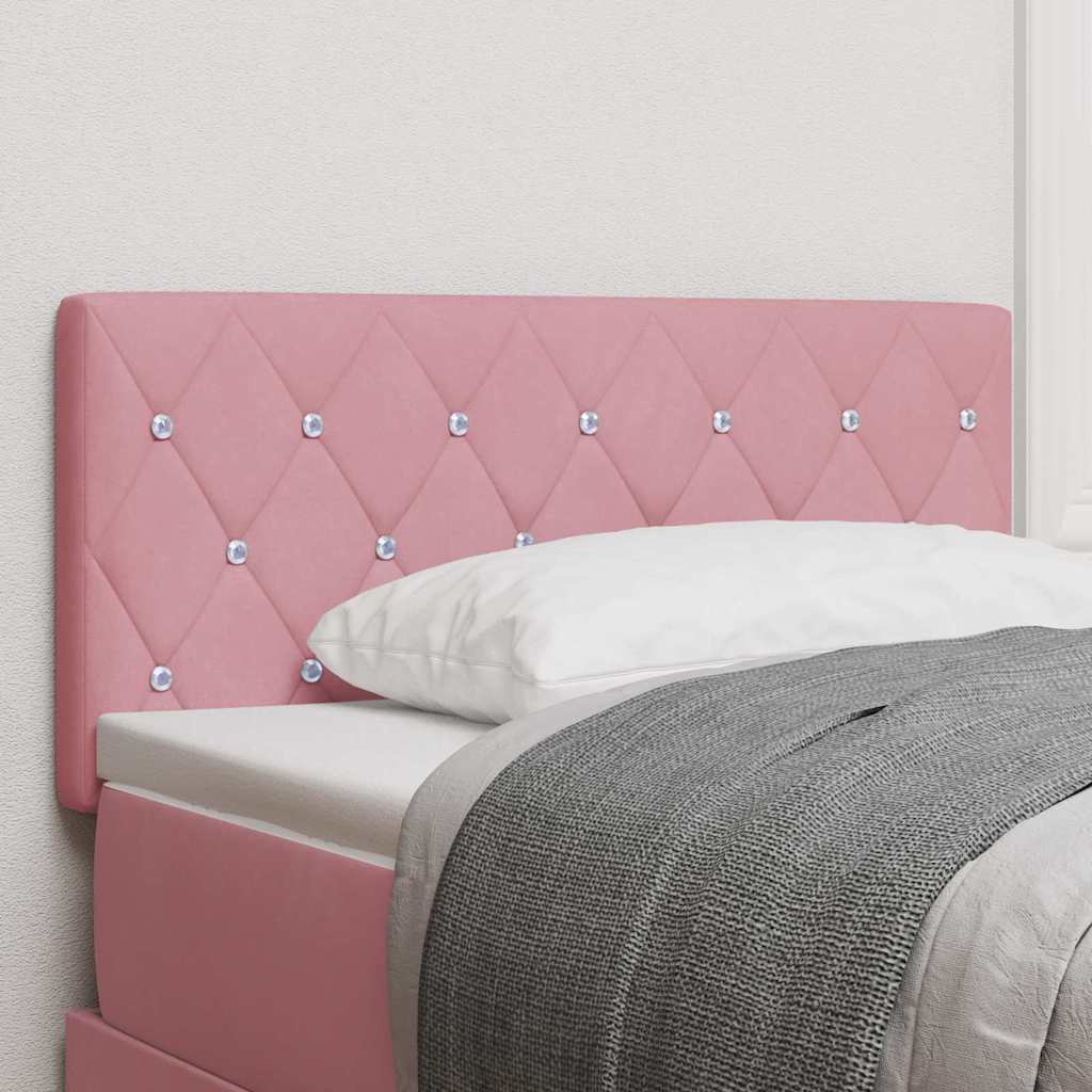 LED Kopfteil mit LED-Lichtleisten mit Kopfteil Rosa 100 cm Samt