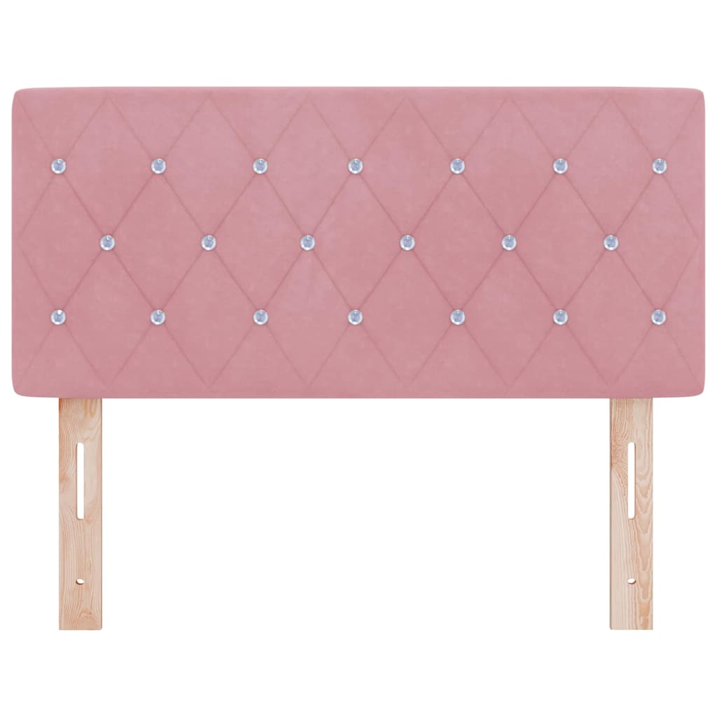 LED Kopfteil mit LED-Lichtleisten mit Kopfteil Rosa 100 cm Samt