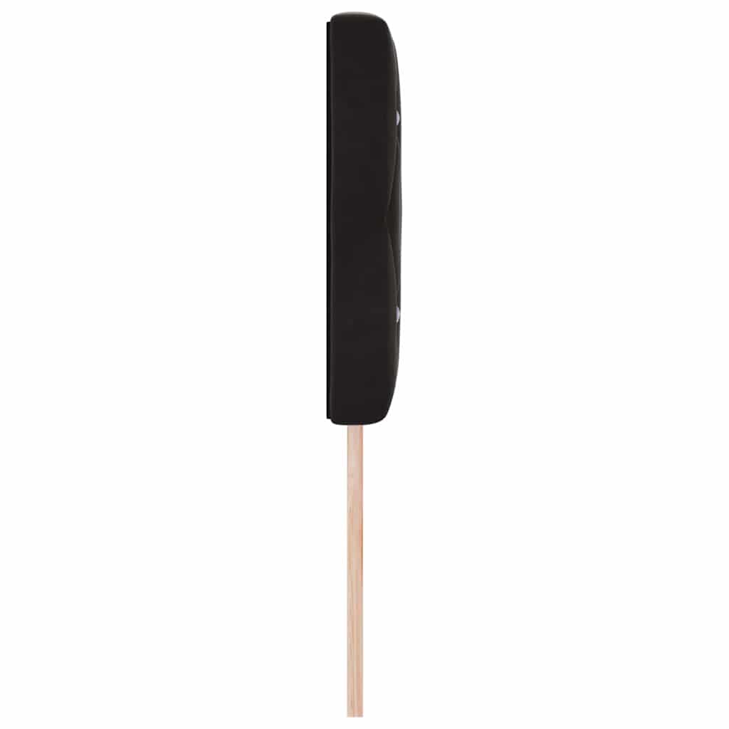 LED Kopfteil mit LED-Lichtleisten Schwarz 144 cm Samt