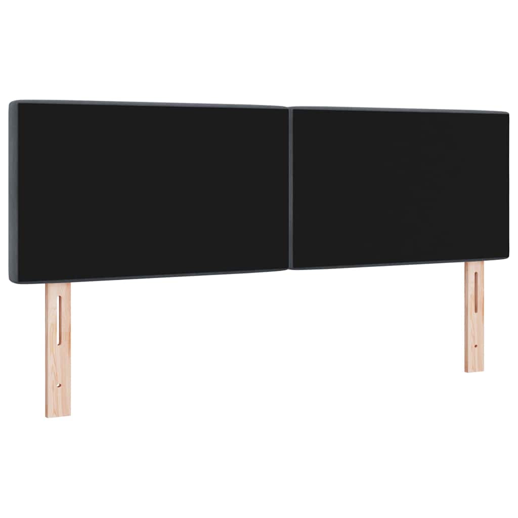 LED Kopfteil mit LED-Lichtleisten Dunkelgrau 160 cm Samt