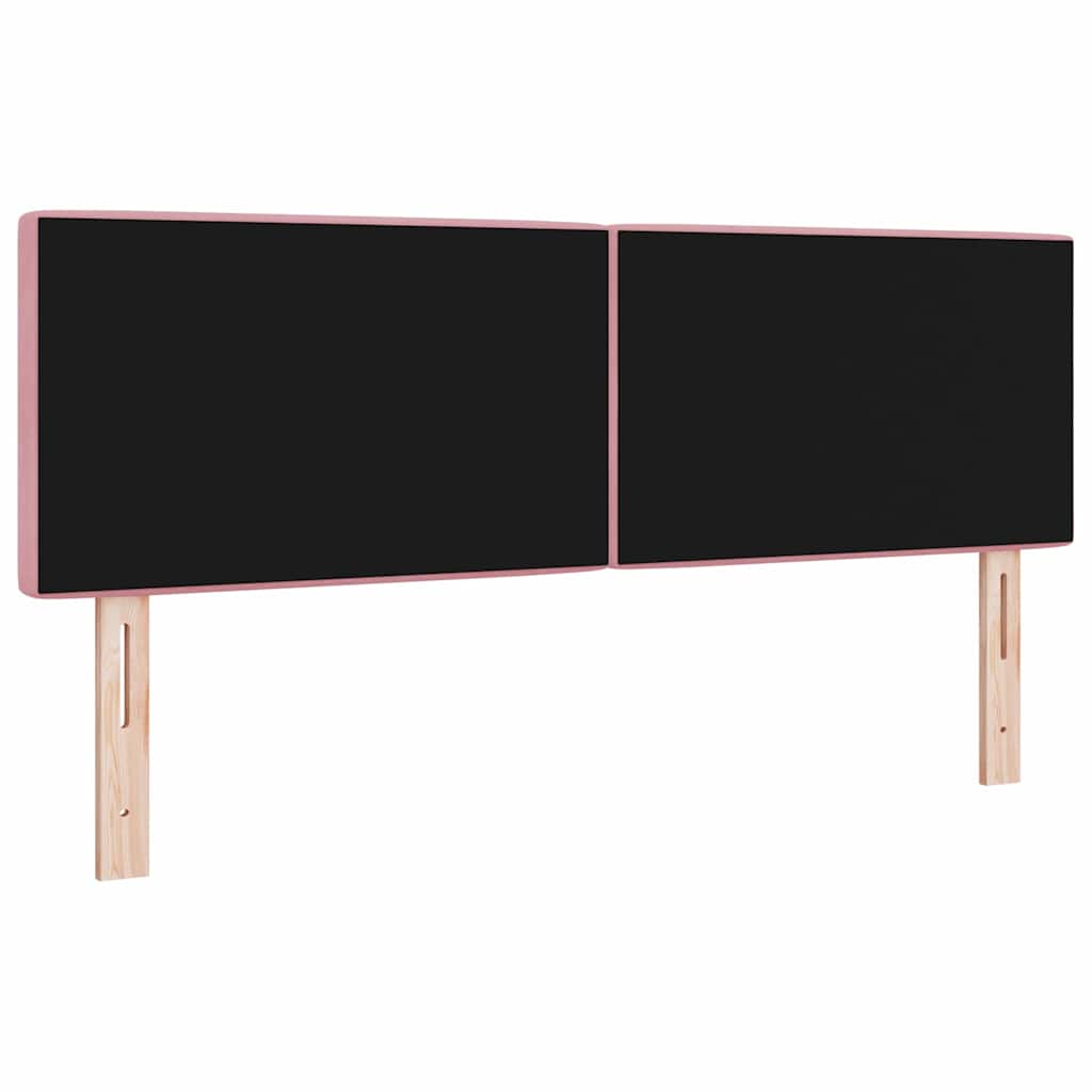 LED Kopfteil mit LED-Lichtleisten mit Kopfteil Rosa 160 cm Samt