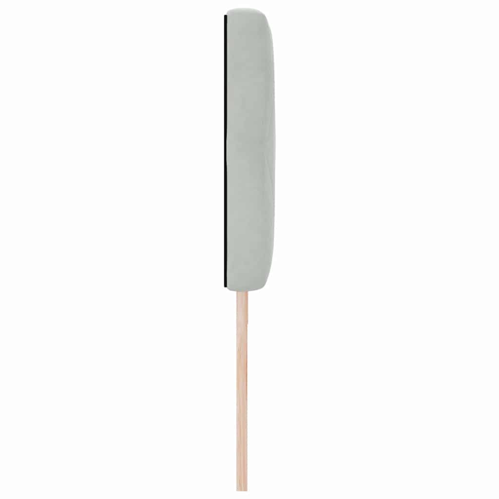 LED Kopfteil mit LED-Lichtleisten Hellgrau 180 cm Samt