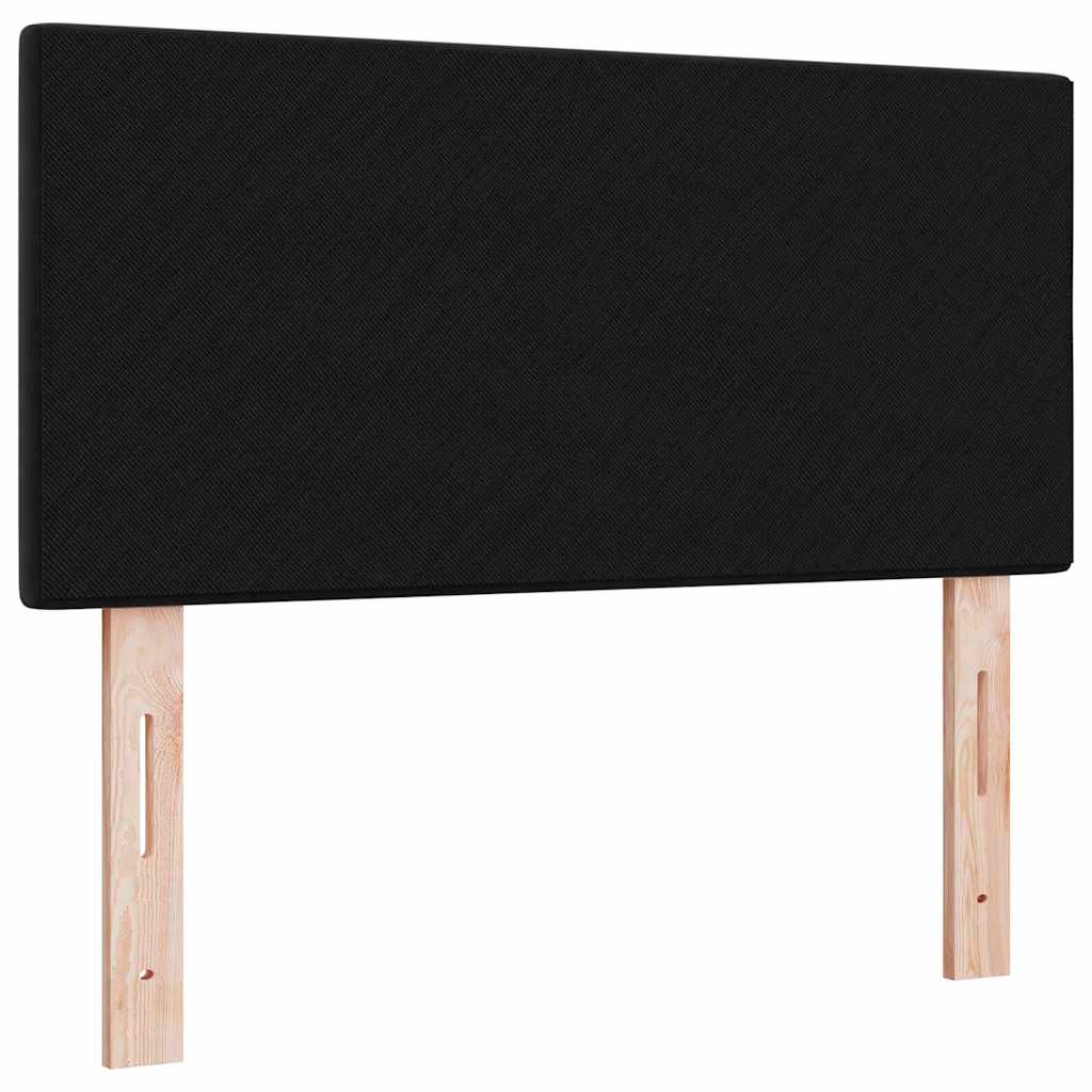 LED Kopfteil mit LED-Lichtleisten Schwarz 80 cm Samt