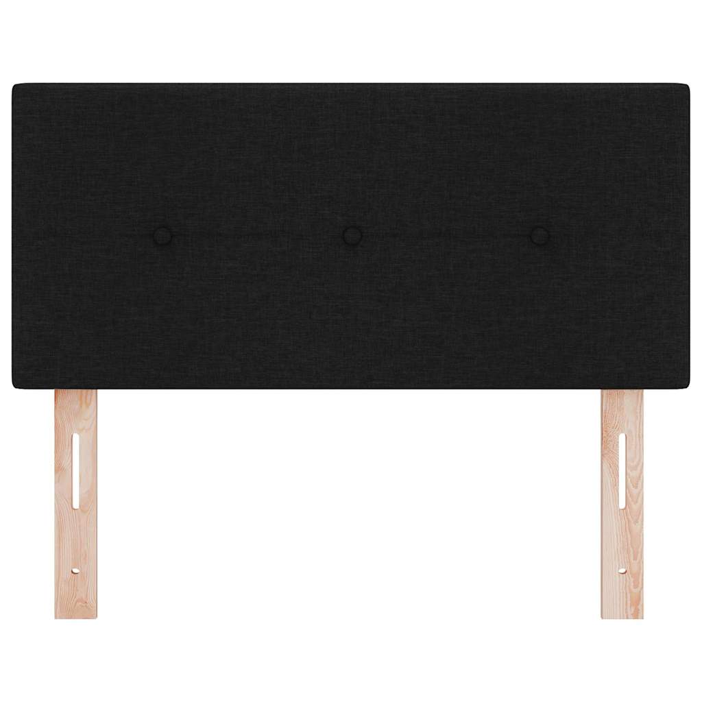 LED Kopfteil mit LED-Lichtleisten Schwarz 90 cm Stoff