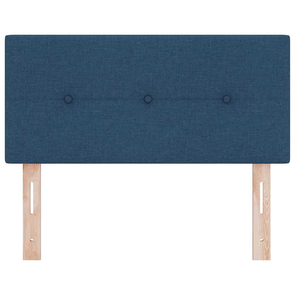 LED Kopfteil mit LED-Lichtleisten mit Kopfteil Blau 90 cm Stoff