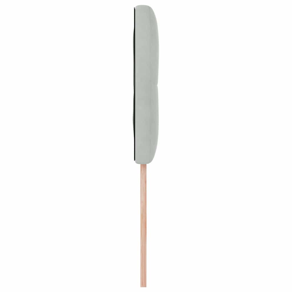 LED Kopfteil mit LED-Lichtleisten Hellgrau 90 cm Samt