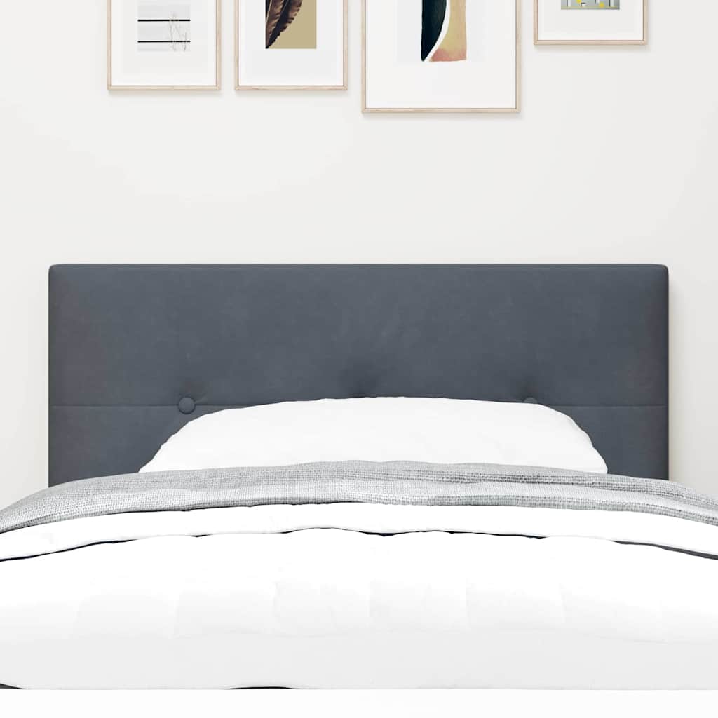 LED Kopfteil mit LED-Lichtleisten Grau 90 cm Samt