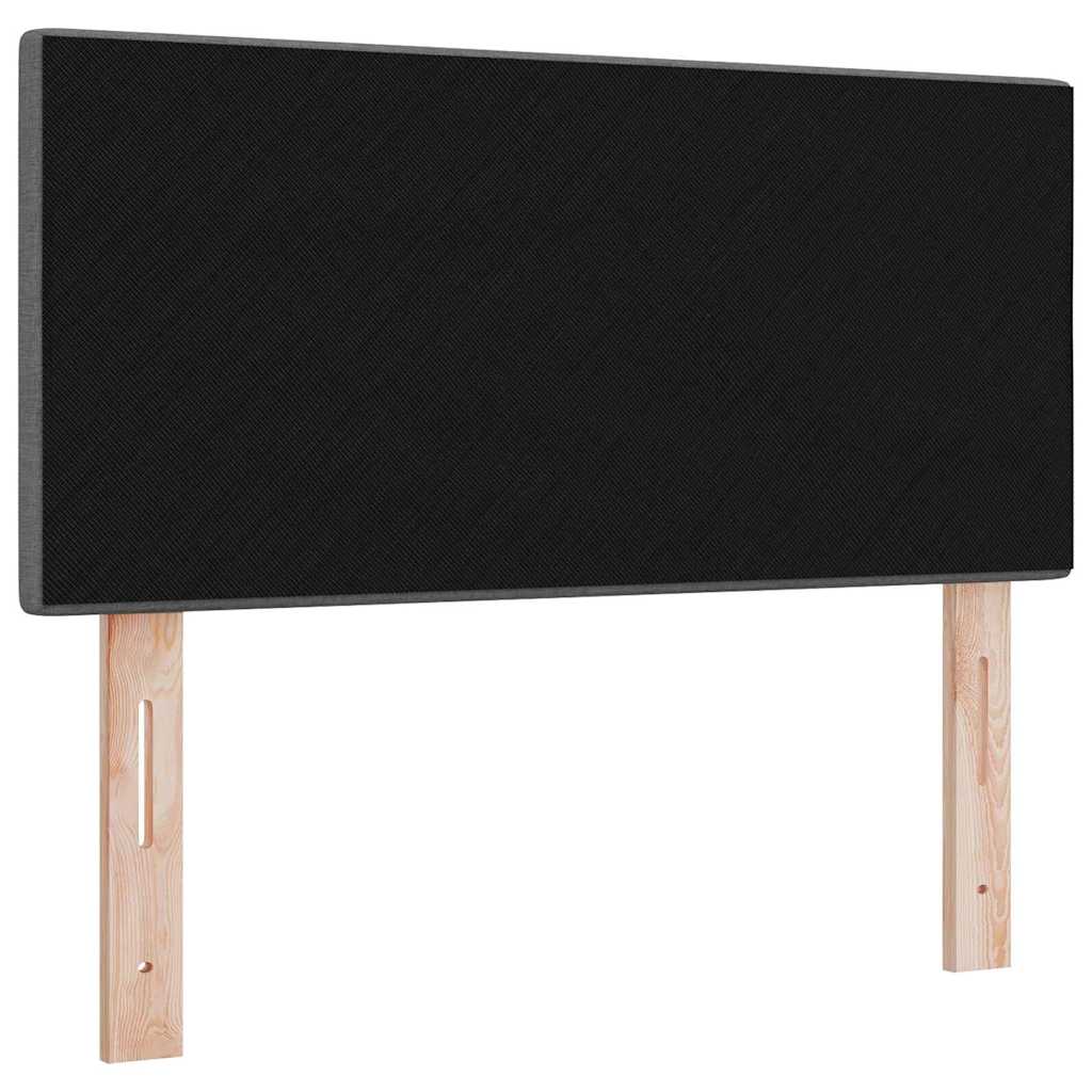 LED Kopfteil mit LED-Lichtleisten Dunkelgrau 100 cm Stoff