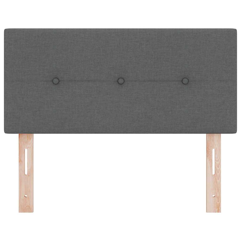 LED Kopfteil mit LED-Lichtleisten Dunkelgrau 100 cm Stoff