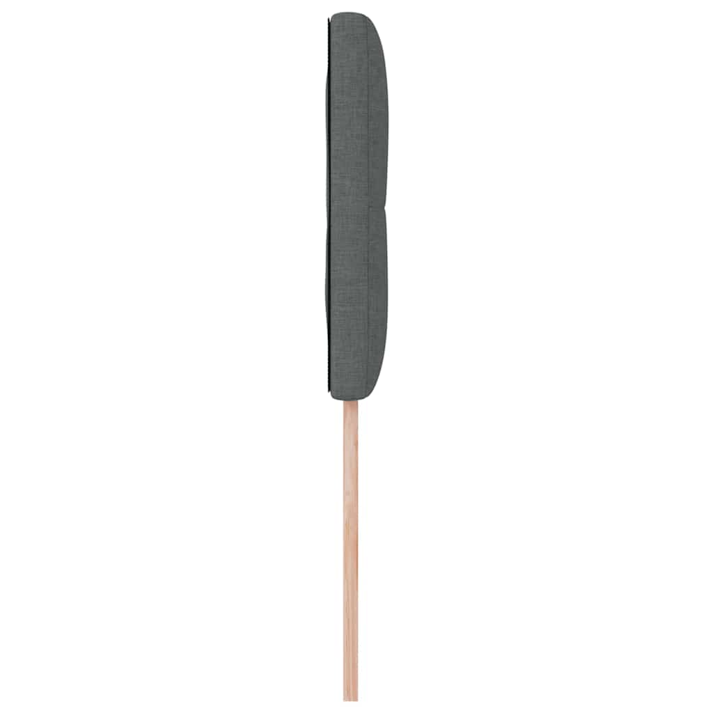 LED Kopfteil mit LED-Lichtleisten Dunkelgrau 100 cm Stoff